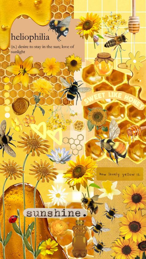 Bee Room Aesthetic, Bee Astethic, Bekah Core, Girl In Library Aesthetic, Mood Board Yellow, Reader Aesthetic Girl, Yellow Mood Board, Bees Aesthetic, Bee Background