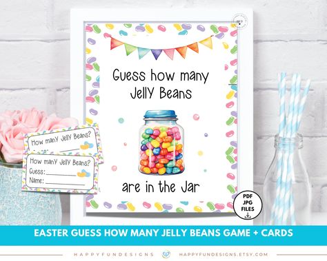 Easter Church Activities, Jelly Bean Game, Easter Sunday School, Jelly Beans Easter, Easter Activities For Kids, Easter Games, Church Activities, Guessing Games, Jelly Bean