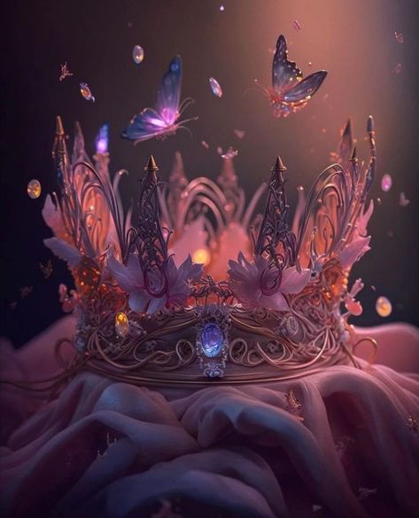 Fantasy Crown, Butterfly Crown, Crown Aesthetic, Crown Art, Princess Jewelry, Fantasy Magic, Magical Jewelry, New Relationship Quotes, Princess Crown