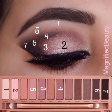 Naked 3 pictorial - hope this is useful for creating the look - Imgur Kuas Makeup, Mekap Mata, Smink Inspiration, Eye Makeup Steps, Makijaż Smokey Eye, Colorful Eye Makeup, Trendy Makeup, Pink Eyeshadow, Eye Makeup Tips