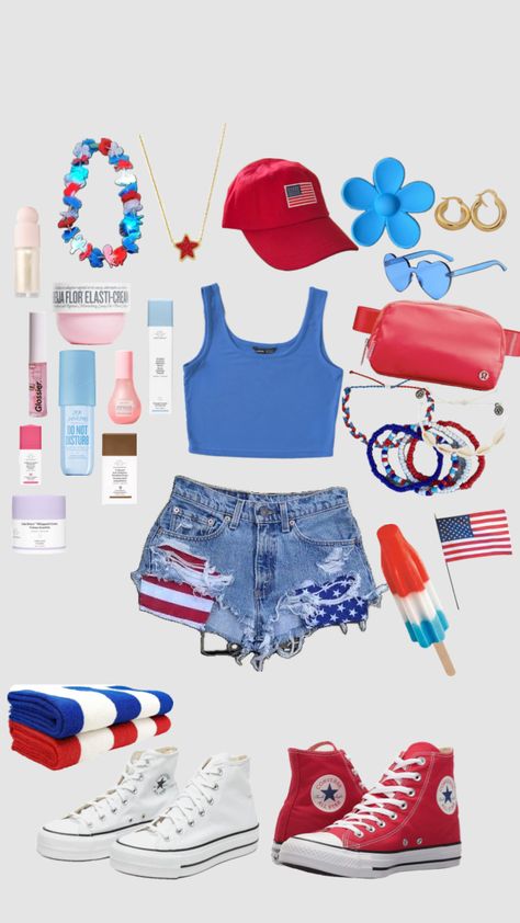 fourth of july fit 1! ❤️🤍💙#preppy #outfitinspo #beauty #preppyfit #fourthofjuly #fourthofjulyfit July Outfits For Women, Outfit For Church, American Day, Preppy Inspiration, July Outfits, Shein Outfits, 4th Of July Outfits, Lazy Day Outfits, Kids Fashion Clothes