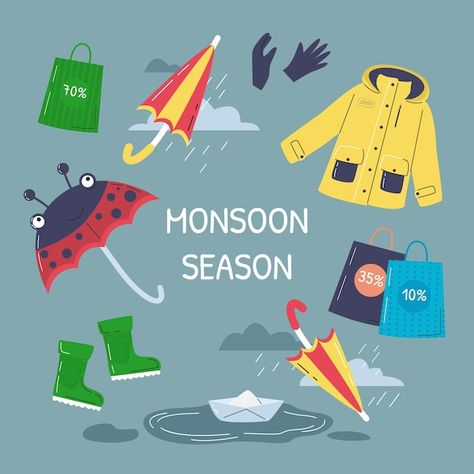 Monsoon Season, Dressing Style, Psd Icon, Fun Activities For Kids, Vector Photo, We Wear, Diy Crafts For Kids, Fun Activities, Cool Kids