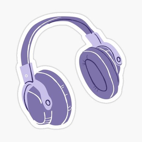 HEADPHONES, aesthetic, indie aesthetic Sticker for Sale by Happy Soul Store #CuteStickers Purple Stickers For Journal, Music Aesthetic Stickers, Headphone Stickers, Indie Stickers, Lavender Stickers, Headphones Sticker, Purple Stickers, Headphones Aesthetic, Funny Laptop Stickers