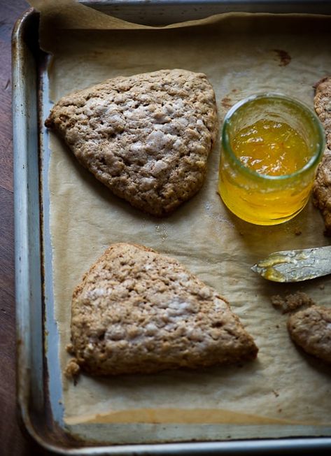 Brown Butter and Oat Scones & Thoughts on Egypt Teriyaki Chicken Wings Recipe, Whole Grain Breakfast, Butter Scones, Oatmeal Scones, Oat Scones, Breakfast Scones, Teriyaki Chicken Wings, Scones Recipe Easy, Oatmeal Bread