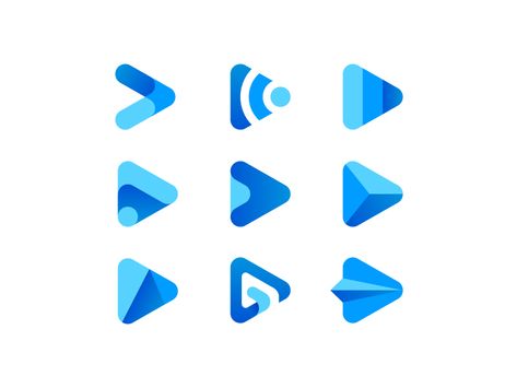 Play Logo Concept icon triangle web wifi internet minimal simple gradient blue brand mark shadow paper plane audio music concept logo play video Dynamic Logo Design, Logo Play, Play Logo, Dynamic Logo, Brand Mark, Wifi Internet, Audio Music, Music Logo, Affinity Designer