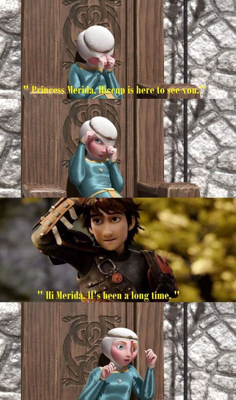 Merricup shinning armor Merida And Hiccup, Disney Theory, Funny Disney Memes, Funny Disney Jokes, Images Disney, Disney Jokes, The Big Four, Disney Memes, Jack Frost