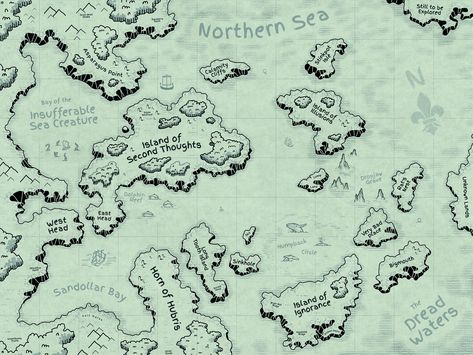 Fantasy Archipelago, Archipelago Map, Inkarnate Maps, Fantasy Maps, World Maps, Fantasy Map, Free Sign, City Maps, Archipelago