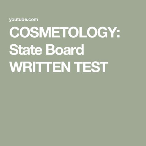 COSMETOLOGY: State Board WRITTEN TEST Cosmetology School Tips Student, Cosmetology State Board Exam, Cosmetology State Board, Student Notes, Cosmetology Student, State Board, Cosmetology School, Free State, Board Exam