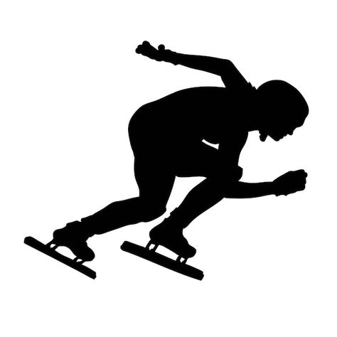 Short track speed skating player silhoue... | Premium Vector #Freepik #vector #longboard #skater #skateboard #skating Speed Skating, Speed Skates, Psd Icon, Vector Photo, Skating, Premium Vector, Graphic Resources, Image Search, Skateboard