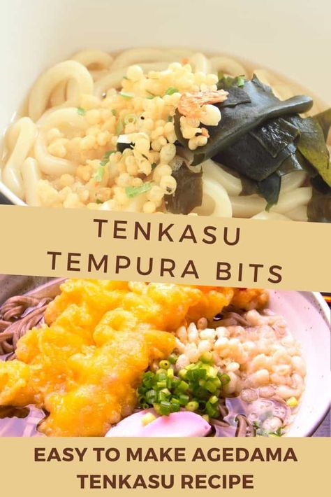 Tenkasu "Agedama" Tempura Scraps recipe    It is possible to make your tenkasu from scratch at home. The ingredients are common to find in the market, and the process is quite simple.    You might need some technical tips to make it great, but the tricks are not difficult to follow.    #tenkasu #tempura Food Takoyaki, Tempura Recipes, Tempura Batter Mix, Tempura Flakes, Crispy Food, Flake Recipes, Tempura Recipe, Tempura Batter, Batter Mix