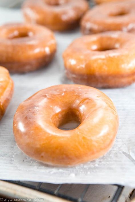 Dunkin Donuts Glazed Donuts Recipe (Copycat) | Alyona’s Cooking Dunkin Donuts Recipe, Glazed Donuts Recipe, Donut Glaze Recipes, Donuts Glazed, Doughnut Recipe Easy, Easy Donut Recipe, Homemade Donuts Recipe, Baked Donut Recipes, Glazed Donuts