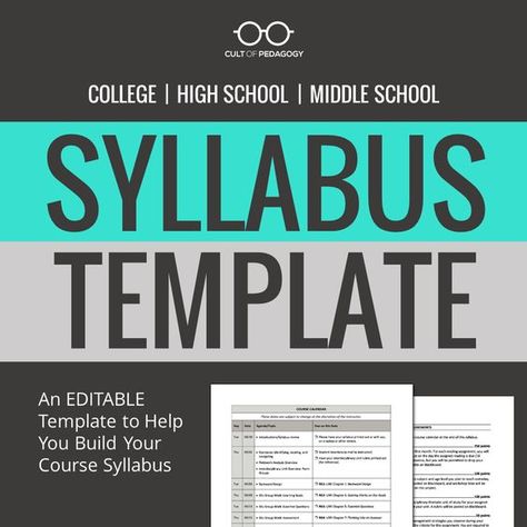 Middle School Syllabus, High School History Classroom, Syllabus Template, Organization Supplies, Cult Of Pedagogy, Importance Of Time Management, High School History, Course Syllabus, History Classroom