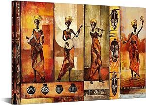 Women Dancing Painting, African Art Wall, Dancing Painting, African Folk Art, Prints For Bedroom, Women Dancing, Living Room Decorations, African Wall Art, Ancient Paintings