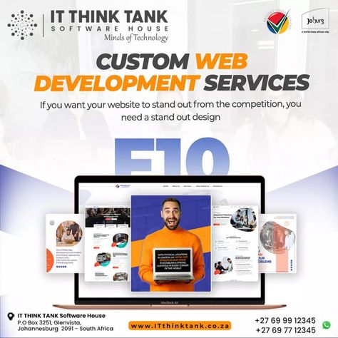 "Crafting Unique Digital Experiences: Custom Website Development Services"
𝐈𝐓 𝐓𝐡𝐢𝐧𝐤 𝐓𝐚𝐧𝐤
www.itthinktank.co.za/
Call/Whatsapp:
+27 69 991 2345  
+27 69 771 2345 
FOLLOW US ON TIKTOK:
https://vm.tiktok.com/ZM2hXaHGw/
#customwebsite #webdevelopment #webdesignservices #digitalexperience #onlinepresence #TailoredSolutions #webdevelopmentagency #UserExperience #webdesign #digitaltransformation #grow #business #solutions #informationtechnology #IT #ITThinkTank Social Media Post Ideas, Web Development Agency, Social Media Post Template, Dining Room Storage, Web Design Services, Custom Website, Think Tank, Post Ideas, Landing Page Design