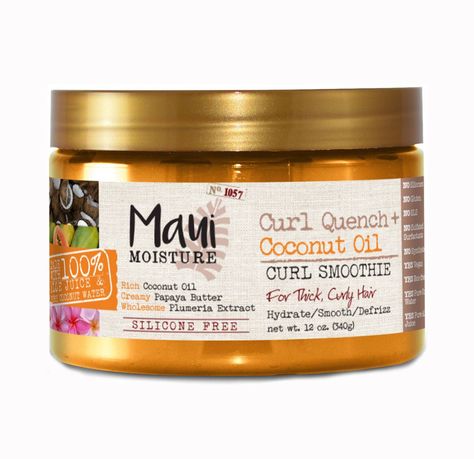 Curl Smoothie, Best Curl Cream, Coco Oil, Maui Moisture, Best Natural Hair Products, Coconut Oil Hair Mask, Coconut Oil Hair, Hydrate Hair, Curl Cream