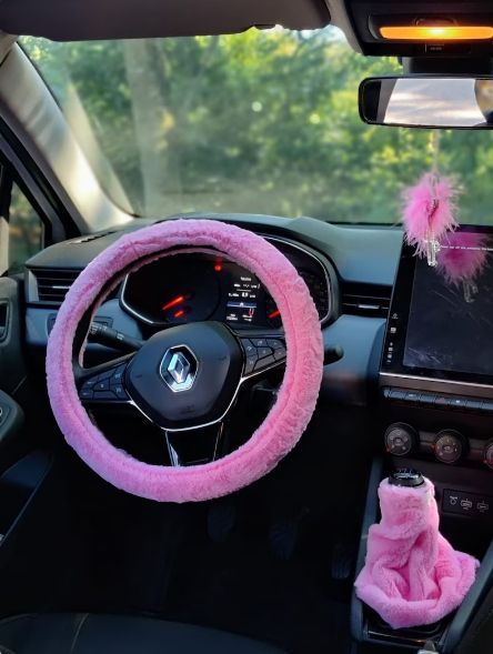 Pink Steering Wheel, Aesthetic Car Accessories, Car Wheel Cover, Boho Car Accessories, Car Mirror Hanging, Pink Car Accessories, Car Accessory Gifts, Girly Car Accessories, Cool Car Accessories