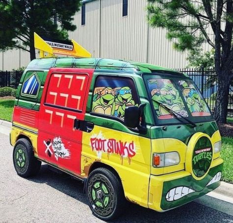 Ninja Turtle Van, Turtle Pizza, Pizza Vans, Ninja Turtle Pizza, Pizza Van, 8 Bits, Ninja Turtle, Ninja Turtles, Turtles