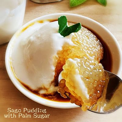 Sago Pudding Recipe, Sago Pearls, Sago Pudding, Easy Pudding Recipes, Pearl Cake, Glutinous Rice Flour, Simple Dessert, Palm Sugar, Sugar Syrup