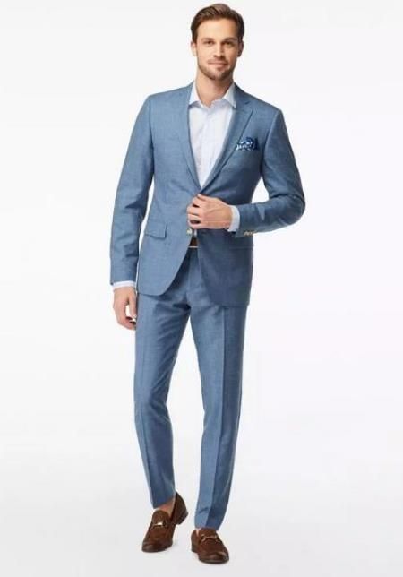 Steel Blue Suit, Light Blue Suits, Custom Suits Men, Light Blue Suit, Made To Measure Suits, Blue Suits, Blue Suit Men, Man Suit, Custom Suit