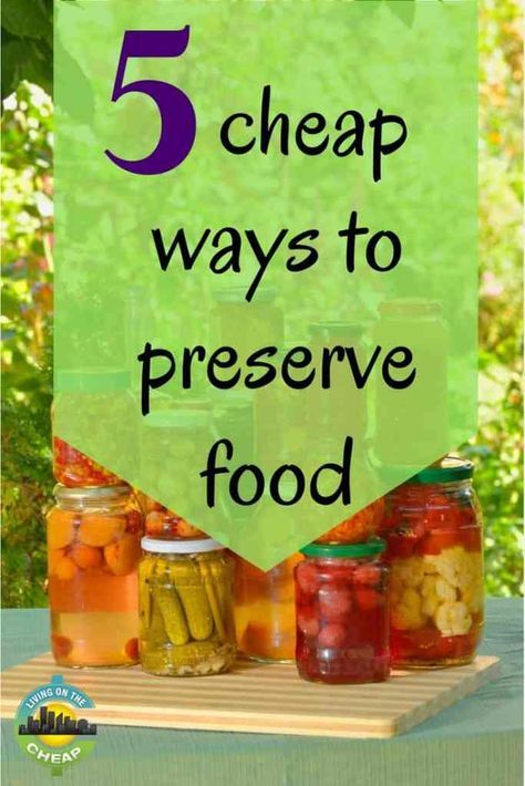 5 cheap ways to preserve food - Living On The Cheap Food Canning, Preserve Food, Canning Food Preservation, Canning Tips, Root Cellar, Modern Food, Store Food, Dehydrated Food, Food Saver