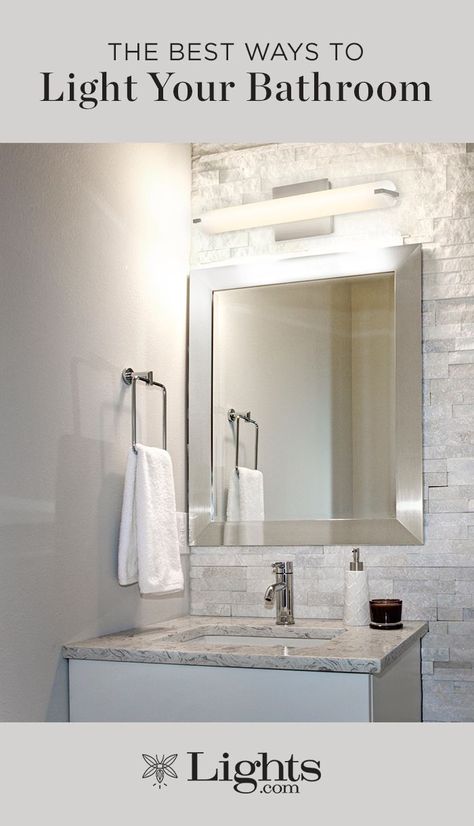 Best Bathroom Lighting Over Mirror, Small Bath Lighting, Bathroom Low Light, Led Vanity Lights Bathroom, Lighting In Small Bathroom, Light Fixtures For Bathroom Vanity, Bathroom Side Lights, Bath Lighting Over Mirror, Lighting Small Bathroom