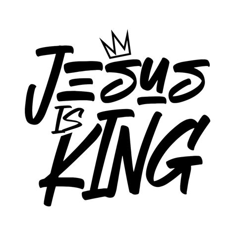 Buy Jesus is King from Chris Ceconello available now on a Men's Sweatshirt. Designed and sold by Chris Ceconello. Jesus Is King Wallpaper, Bible Logo, Jesus Graffiti, Faith Logo, Dtf Images, Jesus Is King Shirt, Christian Clothing Men, Dc Clothing, Tattoo Jesus