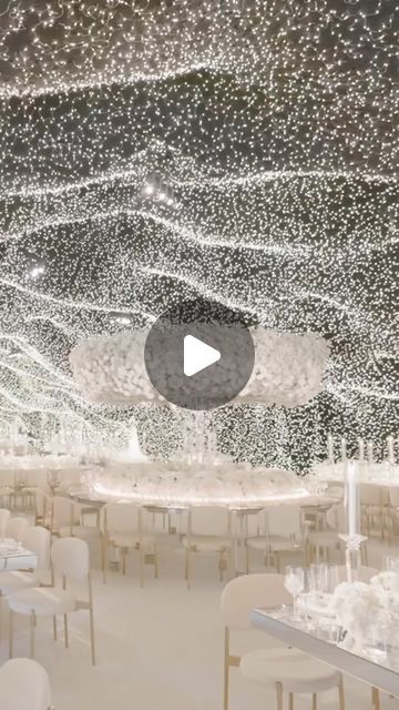 PartySlate.com on Instagram: "Have you ever seen such a beautiful night? 💫 This dreamy, all-white wedding reception at an Ohio estate was brought to life by thousands of overhead skylights crisp white flowers.

Two weeks of production went into the spectacular night — all thanks to the couple’s seasoned vendors. Build your own team with trusted companies from PartySlate.com’s curated vendor directory at the link in our bio.

📹 videographer: @custommadeproductions
📸 photographer: @dukeimages
🗒️ planner @jm_weddingteam
💐 floral & design: @celiosdesign
✨ skylights:: @armandoelizondoeventos
⛺ tent & flooring: @windswept_promotions 
🤍 draping: @partydecor.alina
🪑 rentals: @luxeeventrentals
💡 lighting: @fortytwo4u
🍰 cake: @alexrobbacake

#weddingceiling #weddinglighting #weddinginspirat Tent Flooring, White Weddings Reception, Wedding Ceiling, All White Wedding, Event Floral Design, Floor Seating, Beautiful Night, Seating Chart, Wedding Lights