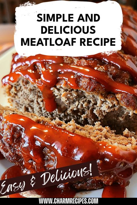 Enjoy the amazing flavors of this simple and delicious meatloaf recipe that's perfect for any family dinner. Made with ground beef, spices, and a savory sauce, every bite will warm your heart and satisfy your hunger. This traditional comfort food can be customized to your taste with added veggies or spices, making your meatloaf unique every time. Perfect as leftovers too, whether served cold or warmed up. Dive into the joy of homemade meals and treat your family to this favorite dish they’ll ask for again and again. Homemade Meatloaf Recipes, Meatloaf Spices, Ultimate Meatloaf Recipe, Beef Spices, Tasty Meatloaf Recipe, Best Meatloaf Recipe, Comforting Meals, Delicious Meatloaf, Turkey Meatloaf Recipes