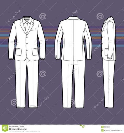 sweatpants front back side | Clothing set. Blank template of a men's suit in front, back and side ... Suit Template, Drawing 101, Suit Drawing, Mens Fashion Suits Casual, Suits Casual, Blank Templates, Clothes Reference, Mens Fashion Illustration, Formal Men Outfit