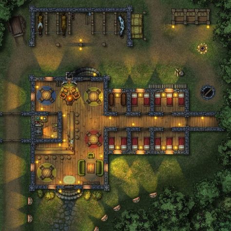 WA - Easterly Inn | Inkarnate - Create Fantasy Maps Online Inn Dnd Map, Rimworld Ideas, Dnd Inn, Fantasy Inn, Medieval Shop, Maps Rpg, Village Map, Writing Images, Dnd Classes