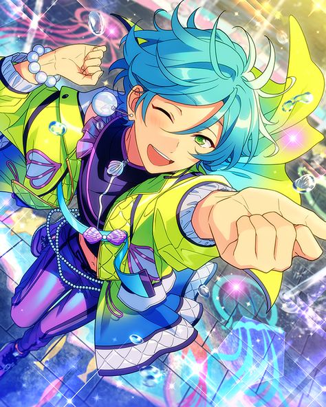 Kanata Shinkai, Star Cards, Star Character, Star Wallpaper, Ensemble Stars, Music Star, Super Simple, Blue Hair, Cute Icons