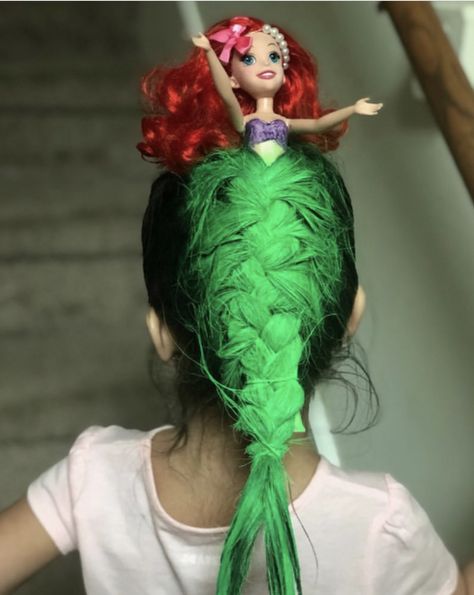 Little Mermaid Hairstyle, Ideas For Crazy Hair Day, Mermaid Hairstyle, Crazy Hair For Kids, Crazy Hair Day Ideas, Mermaid Costumes, Wacky Hair Days, Crazy Hair Day, Wacky Hair