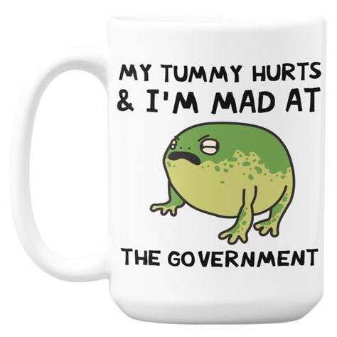 PRICES MAY VARY. ☕ BOLD STATEMENT CUTE COFFEE MUGS- Make a statement with every sip; our "My Tummy Hurts & I'm Mad At The Government" ceramic mug is designed for those who aren't afraid to express their frustrations and spark conversations. The bold, contrasting colors of this big coffee mug ensure your message is loud and clear. ☕ PERFECT SIZE UNIQUE COFFEE MUGS - Enjoy your hot morning beverage in our 11 oz ceramic mugs. Designed for the ultimate coffee experience, this ceramic cup is the perf My Tummy Hurts, Big Coffee Mugs, Best White Elephant Gifts, Tummy Hurts, Astrology Art, Mugs For Men, Cute Coffee Mugs, Unique Coffee Mugs, Ceramic Coffee Cups