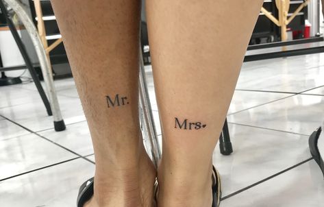 Mr. & Mrs. Mr And Mrs Tattoos, Mrs Tattoo, Wife Tattoo, Tattoo Quotes, Tatting, Tattoos