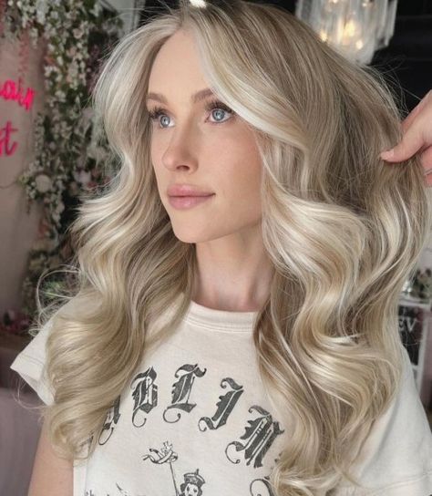 Ash Blonde Hair With Lowlights And Highlights, Brighter Blonde Hair Highlights, Level 8 Lowlights In Blonde Hair, Blonde Highlights For Cool Skin Tone, Blonde Hair Neutral Skin Tone, Cool Beige Blonde Hair Highlights, White Honey Blonde Hair, Pearl Blonde Hair Highlights, Low Lites In Blonde Hair