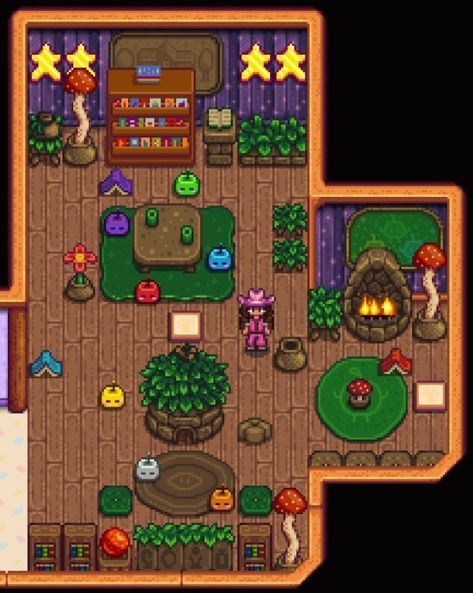 Stardew Valley Room Design, Stardew Valley Pirate Room, Stardew Valley Southern Room, Stardew Valley Interior, Stardew Valley Barn Interior, Stardew Furnace Area, Stardew Valley Interior Design, Stardew Valley Furnace Area, Stardew Tips