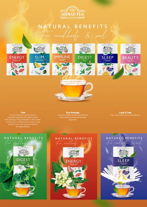 Ahmad Tea | AD Campaign | European & USA on Behance Twinnings Tea, Herb Logo, Thai Modern, Pill Packaging, Jewelry Website Design, Tea Poster, Ahmad Tea, Soap Packaging Design, Tea Labels