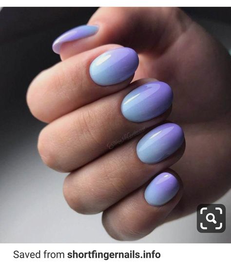 Nail Design Blue, Tape Nail Designs, Simple Nail Design, Oval Nails Designs, Unghie Sfumate, Lilac Nails, Pretty Nail Colors, Blue Lilac, Blue Nail Designs