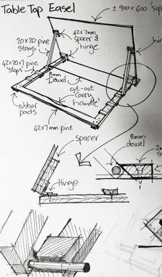 Home Art Studios, Table Top Easel, Drawing Desk, Art Studio Space, Art Studio Organization, Art Studio Room, Art Studio Design, Artist Easel, Drafting Table