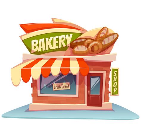 Download Bakery store cartoon vector in EPS format. Bakery,cartoon,Store Architecture Vectors and more resources at freedesignfile.com Bakery Building, Village Buildings, Store Architecture, Bakery Store, Class Displays, Couples Book, Building Icon, Weekly Planners, Shop Illustration