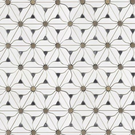 Boutique Stone La Fleur White 11-in x 12-in Honed Natural Stone Marble Pinwheel Patterned Wall Tile (0.9-sq. ft/ Piece) in the Tile department at Lowes.com Patterned Wall Tiles, Patterned Wall, Mosaic Wall Tiles, Shop Boutique, Ceramic Porcelain, Marble Mosaic, Stone Pattern, Mosaic Wall, Floor And Wall Tile