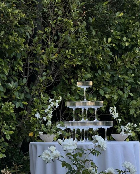 Potted Wedding Flowers, Romantic Wedding Tablescape, French Country Side Wedding, Minimal Garden Wedding, Wedding Lighting Indoor Receptions, Wedding Decorations Green, Outdoor Reception Ideas, Green And Cream Wedding, Wedding Cake Aesthetic