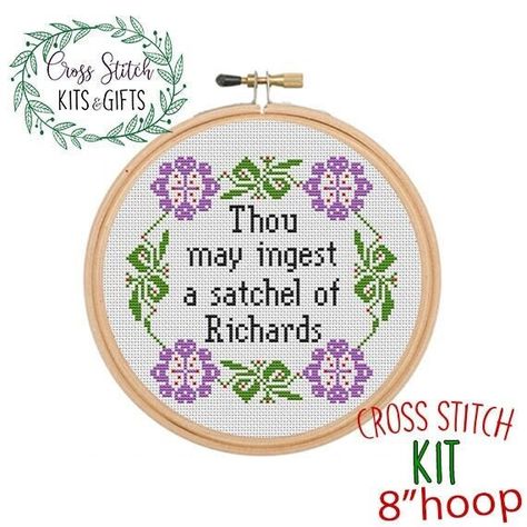 Birthday Embroidery, Funny Embroidery, Cross Stitch Beginner, Funny Cross Stitch Patterns, Subversive Cross Stitch, Cross Stitch Needles, Cross Stitch Funny, Diy Cross Stitch, Cross Stitch Rose