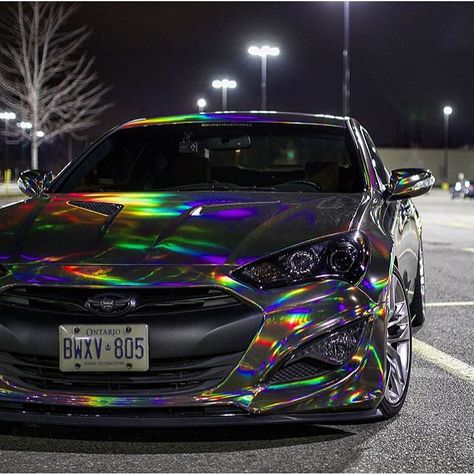 “Awesome holographic chrome wrap by @christiancredible •••••••••••••••••••••••••••••••••••••••••••••••••  Promoting Wrappers Around the World …” wrapper mapper instagram Pink Car Wrap, Holographic Paint, Tmax Yamaha, Chrome Cars, Tesla Motors, Cars Vintage, Pink Car, Fancy Cars, Car Colors