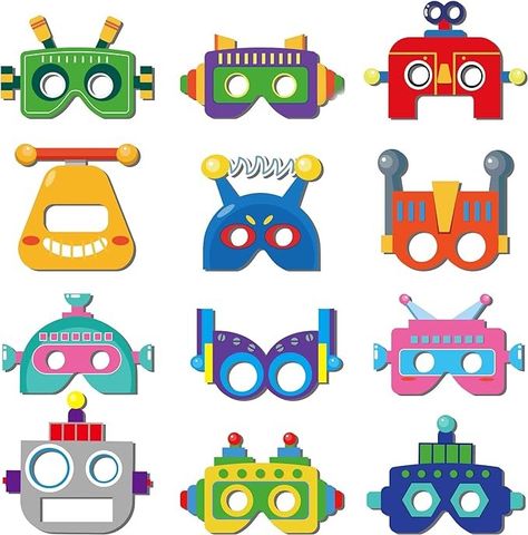 Amazon.com: 12 PCS Robot Paper Masks Robot Birthday Party Cosplay Masks for Birthday Party Bots Party Supplies Gift Robots Party Favor Birthday Cosplay Dress up Costumes for Kids Boy Girl Party Favors : Toys & Games Robot Party Favors, Cosplay Masks, Robot Birthday Party, Paper Masks, Robot Costumes, Robot Party, Girls Party Favors, Kids Costumes Boys, Paper Mask