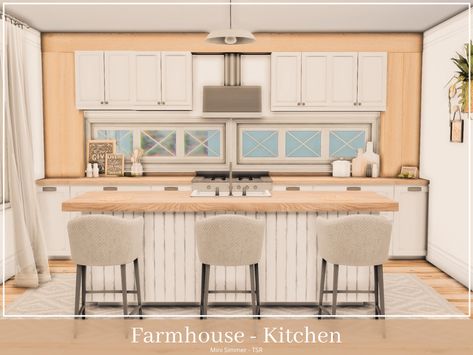 Modern Farmhouse Furniture, Sims 4 Kitchen, Casas The Sims 4, Sims Four, Sims 4 Cc Furniture, Sims 4 Cc Packs, Modern Farmhouse Living Room, Sims 4 Build, Farmhouse Furniture