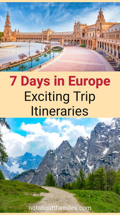 7 Days in Europe: 25 Exciting Itineraries for Your One Week Europe Trip! - It's Not About the Miles Europe Itinerary, European Itineraries, Europe Train, Europe Trip Itinerary, Europe Itineraries, Netherlands Travel, Europe Tours, Anniversary Trips, Travel Locations