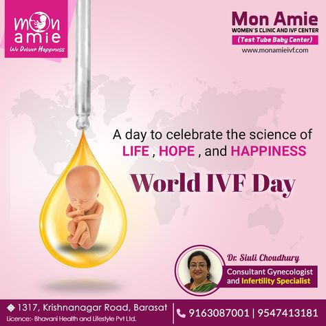 World Ivf Day, Neonatal Care, Ivf Center, Believe In Miracles, Baby Center, Success Rate, Test Tube, Creative Ads, Health Lifestyle