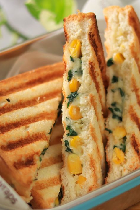 Watch the recipe video at Subscribe for more recipes #kidslunchbox #healthyfood #grilledsandwich #spinachcorn Corn Sandwich Recipe, Cheese Sandwich Recipe, Grill Sandwich, Corn Cheese, Cheese Sandwich Recipes, Grilled Sandwich, Video Recipes, Cheese Sandwich, Sandwich Recipe