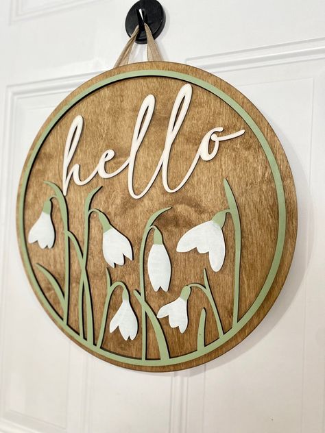 Spring Front Door, Hello Design, Bunny Door Hanger, Spring Front Door Wreaths, Welcome Door Signs, Floral Signs, Summer Door Hanger, Wooden Door Signs, Wooden Wreaths